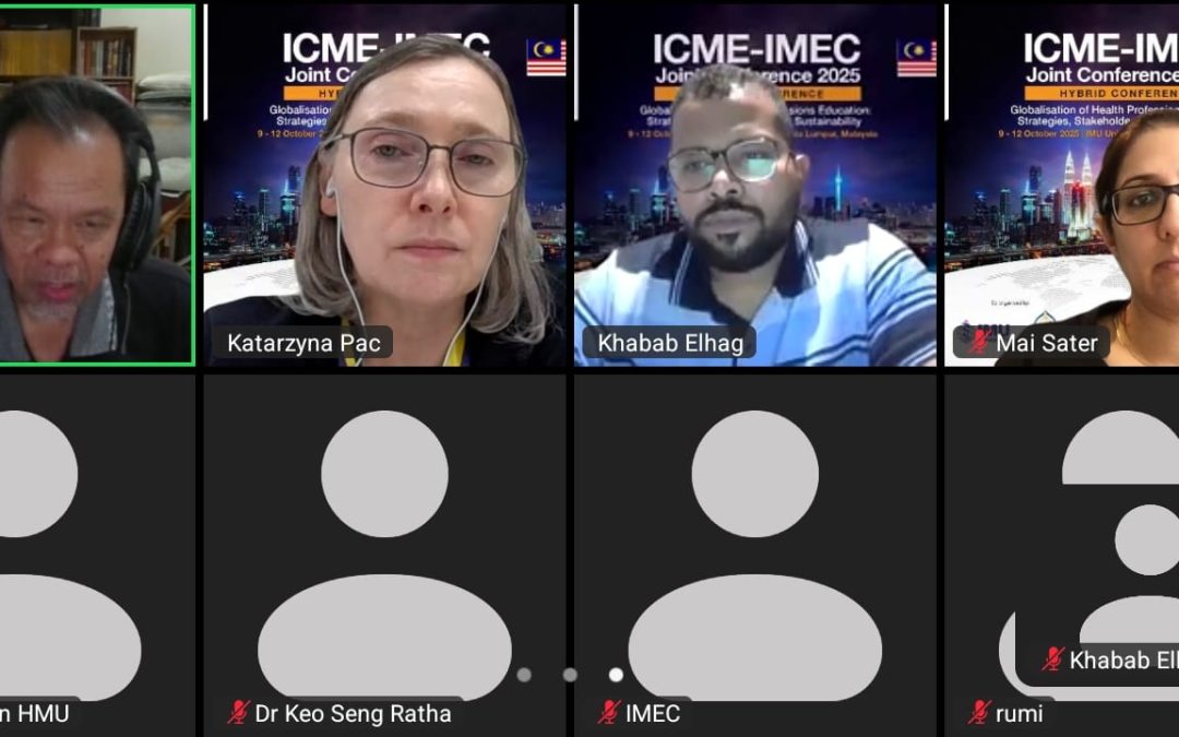 جامعة الخليج العربي تقود حوارًا حول تعزيز مشاركة الطلبة في التعليم الصحي في مؤتمر ICME–IMEC 2025