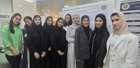 طالبات الطب يستعرضن نتائج بحث حول الممارسات الغذائية وأنماط الحياة لمرضى السكري في مؤتمر دولي بدبي