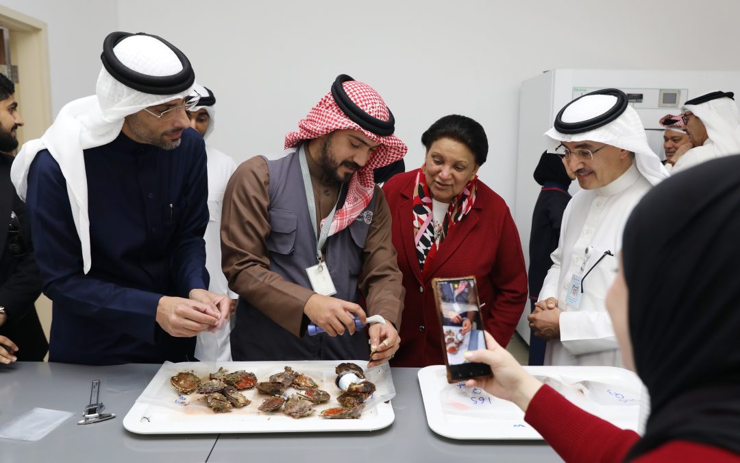 بدء عمليات فلق المحار  بجامعة الخليج العربي ضمن دراسة وطنية لتقييم أثر التغير المناخي على محار اللؤلؤ والأعشاب البحرية في البحرين