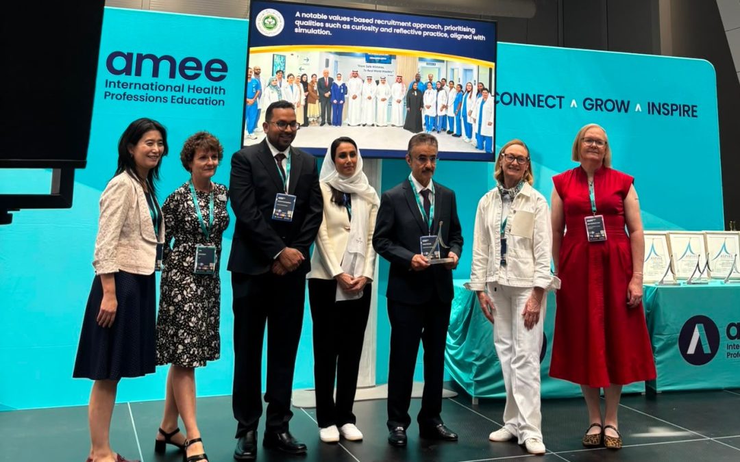 The President of Arabian Gulf University Receives the ASPIRE Global Award for Excellence in Medical Education in the Medical Simulation Category at an Awards Ceremony Held in Vienna
