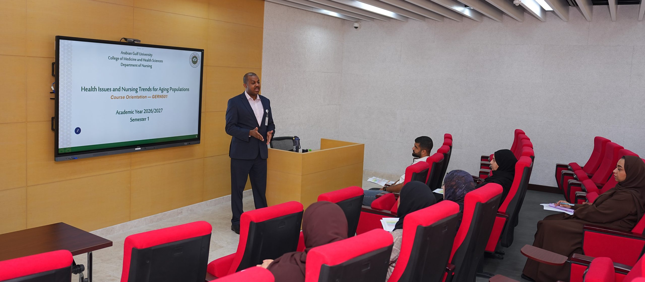 Classes Begin for the Graduate Diploma in Geriatric Nursing at Arabian Gulf University to Enhance Care for the Elderly in the Gulf States